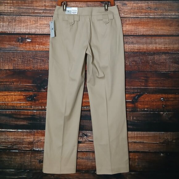 NWT Worthington Pants Size 8 Petite Heritage Khaki Modern Fit Slim Leg Mid Rise - Picture 3 of 10